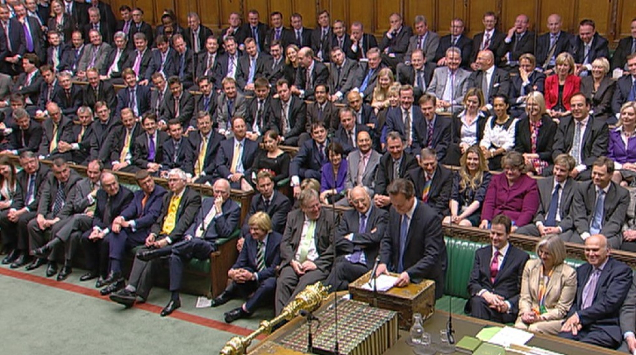 The wonderfully diverse UK parliament in session.