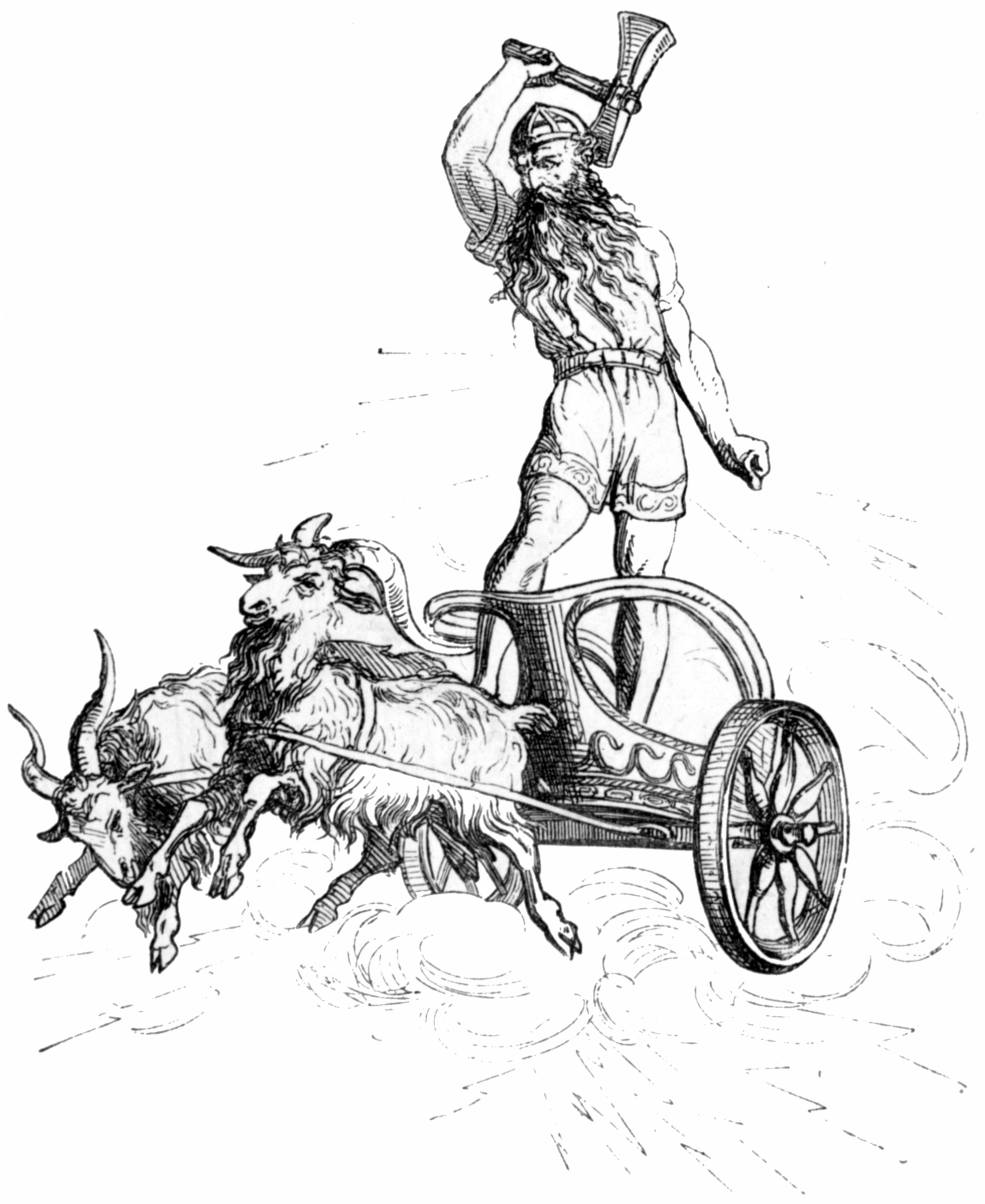 Thor's chariot being pulled by cosmic goats